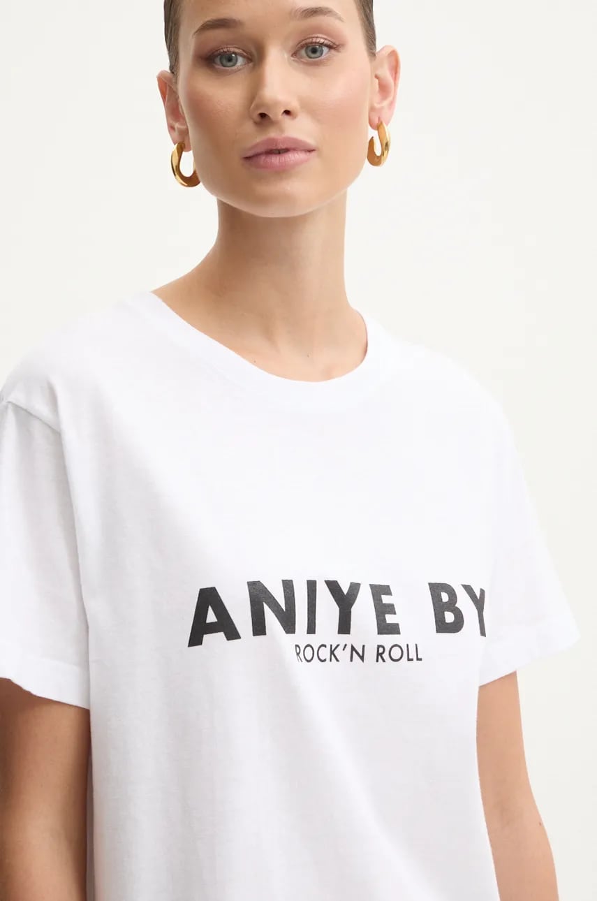 Aniye By tricou din bumbac femei, culoarea alb, 181511 Aniye By tricou din bumbac femei, culoarea alb, 181511