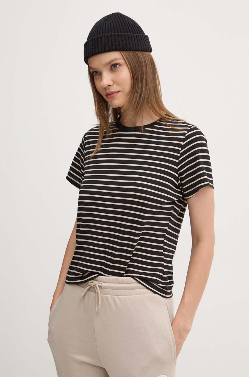

Памучна тениска Abercrombie & Fitch в черно KI139-4636, Черен