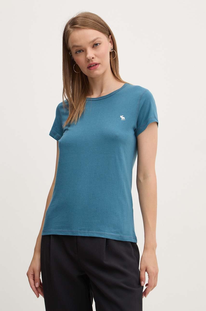 Βαμβακερό μπλουζάκι Abercrombie & Fitch 3-pack γυναικείο, χρώμα: άσπρο, KI139-4670 φωτογραφία