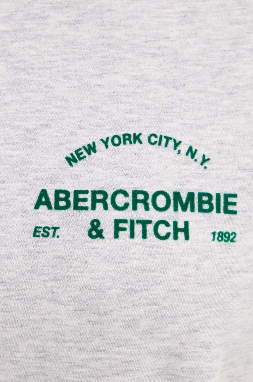 Βαμβακερό μπλουζάκι Abercrombie & Fitch γυναικείο, χρώμα: γκρι, KI157-4307 φωτογραφία