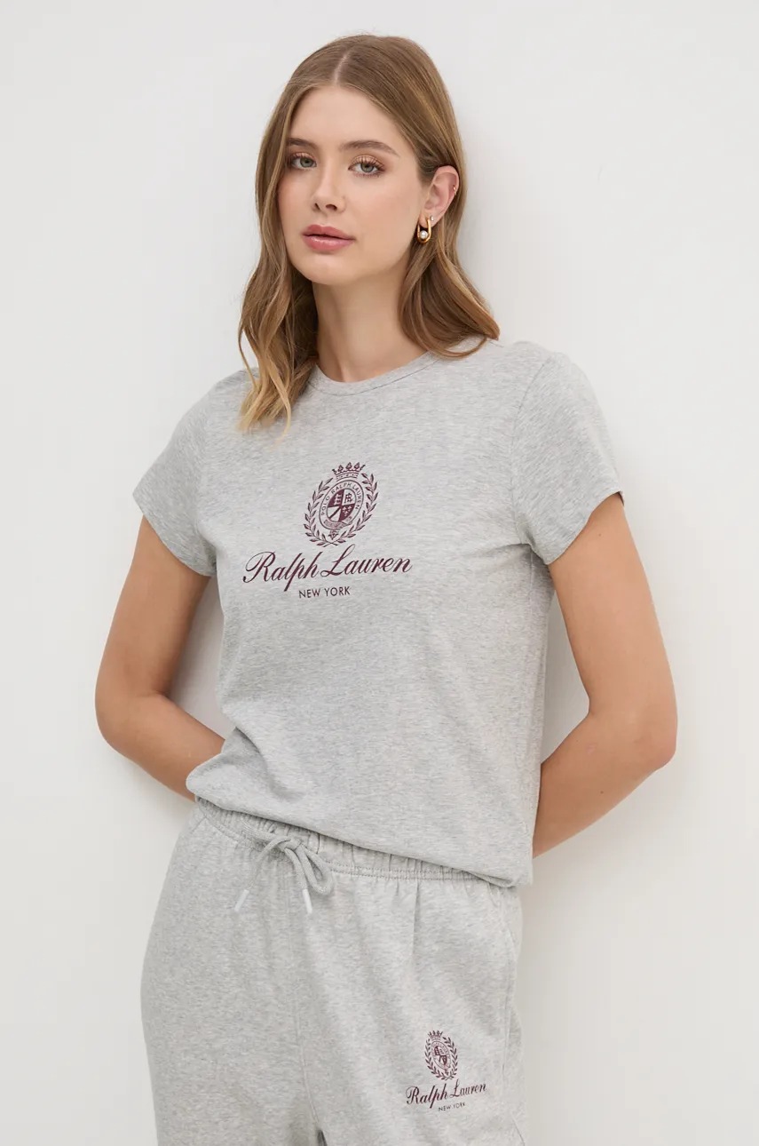 

Памучна тениска Polo Ralph Lauren в сиво 211952901, Сив