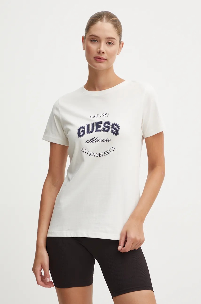 

Памучна тениска Guess RAQUELLE в бежово V4BI17 K8FQ4, Бежов