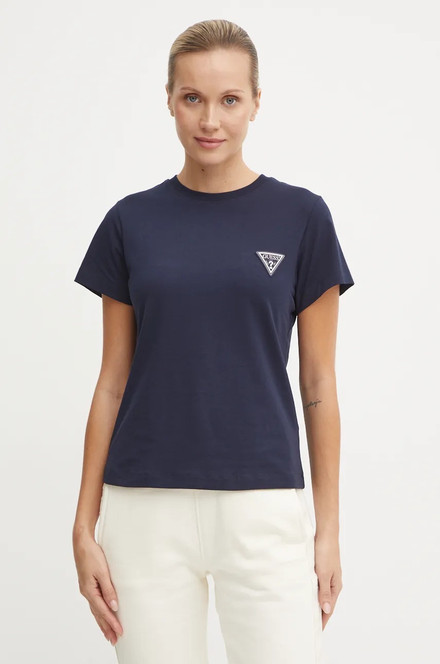 

Тениска Guess ANN в тъмносиньо V4BI19 J1314, Тъмносин