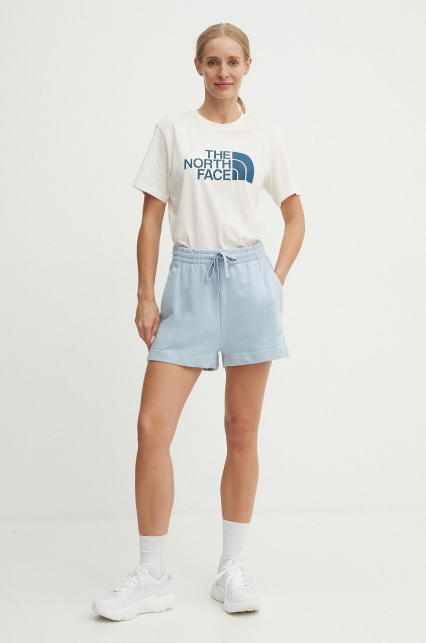 The North Face tricou Relaxed Easy Tee femei, culoarea bej, NF0A8A6G7OU1