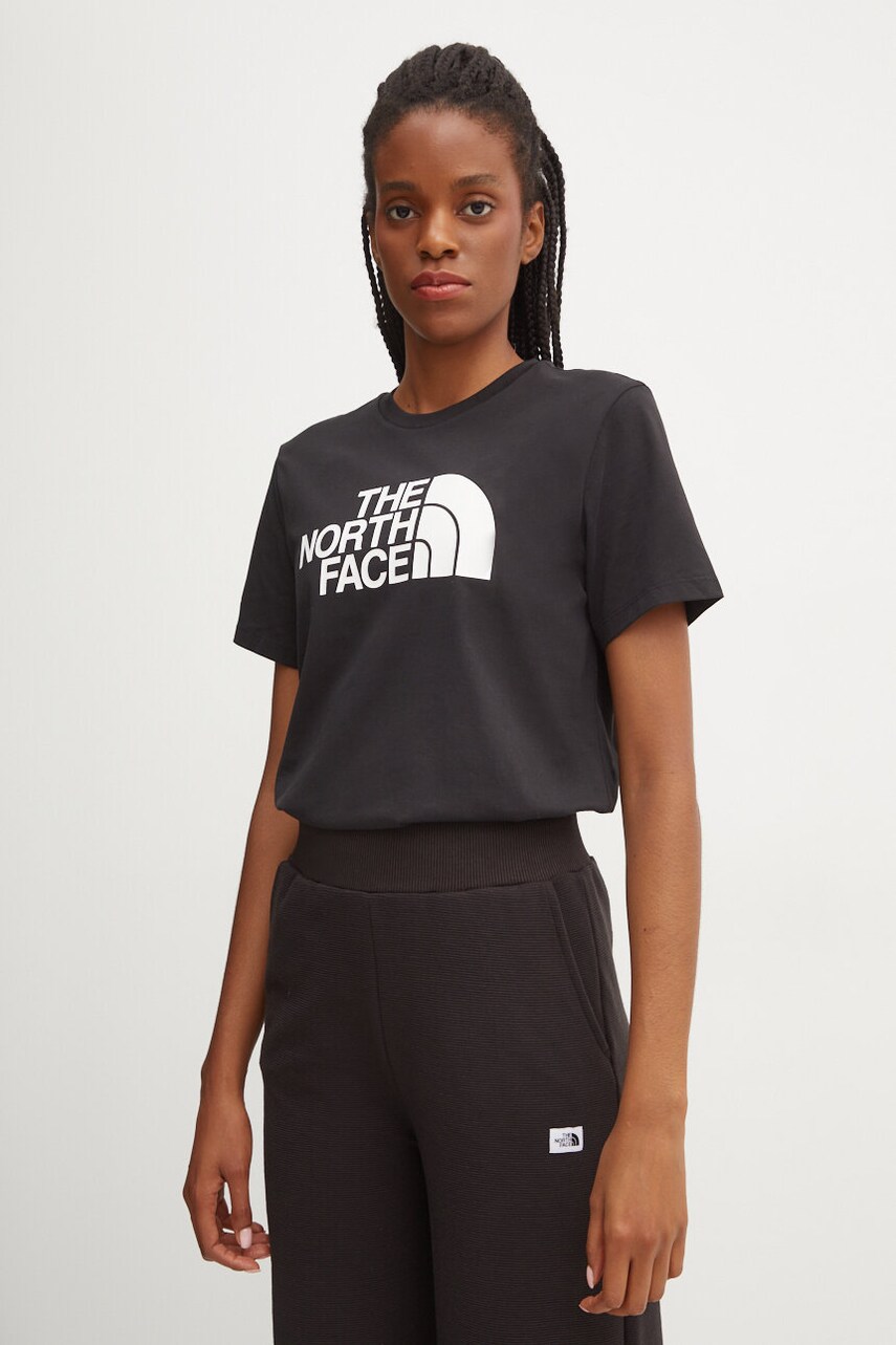 The North Face tricou Relaxed Easy Tee femei, culoarea negru, NF0A8A6GJK31