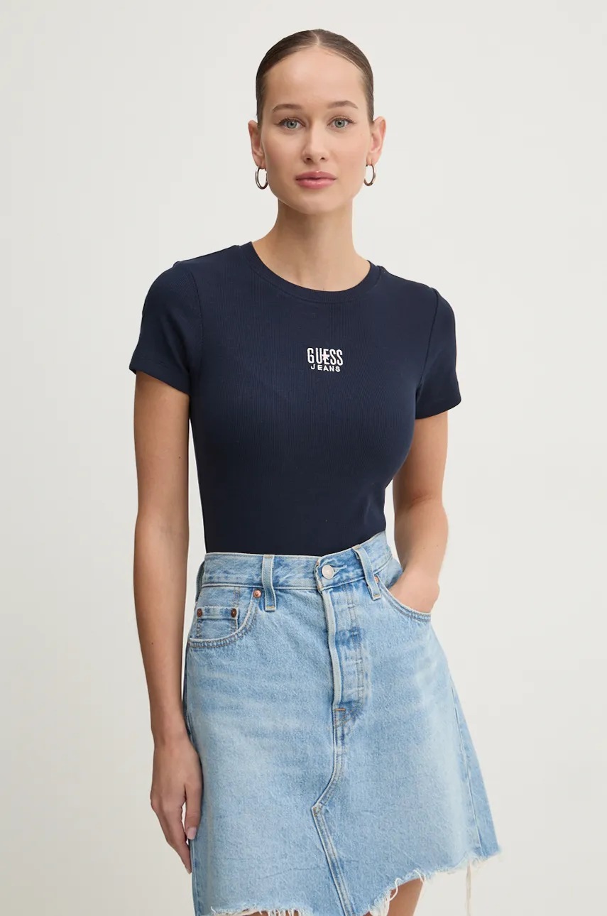 

Тениска Guess Jeans в тъмносиньо W4BI58 KA0H1, Тъмносин