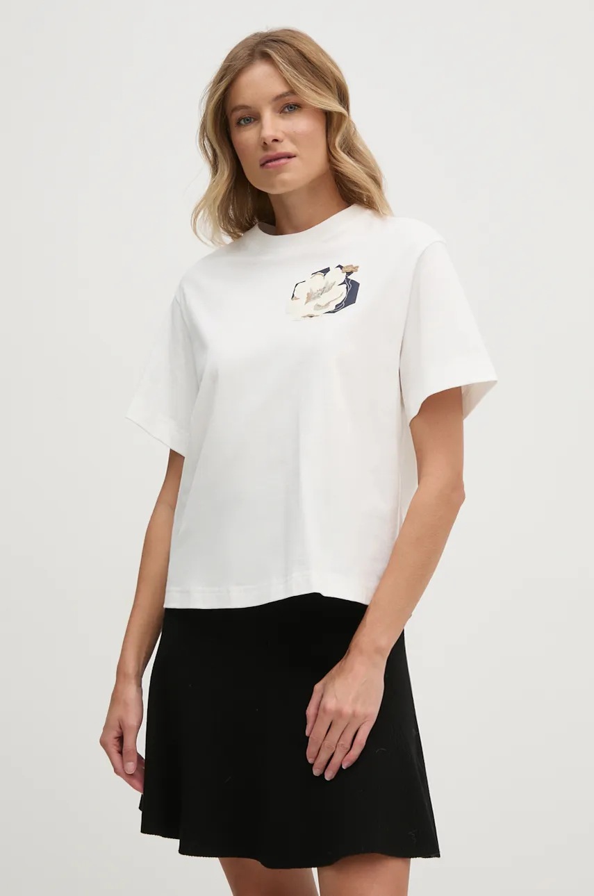 

Памучна тениска Lacoste в бяло TF2667, Бял