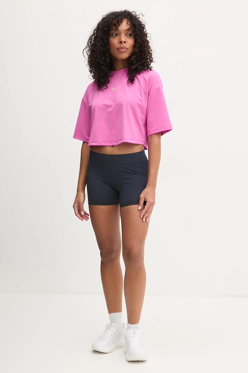 Футболка для тренинга Roxy Pure Pursuit цвет фиолетовый ERJKT04198 Футболка для тренинга Roxy Pure Pursuit цвет фиолетовый ERJKT04198