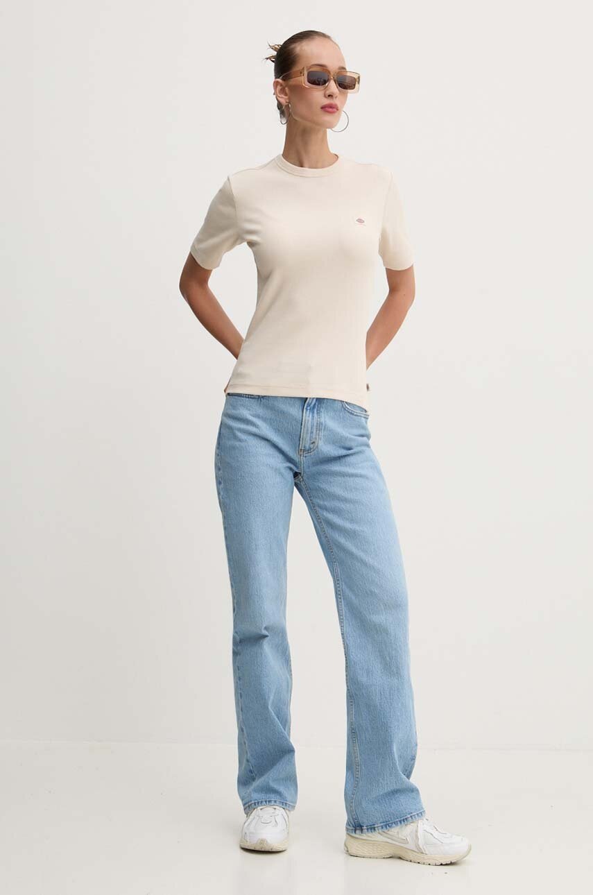 Μπλουζάκι Dickies MARYSVILLE χρώμα: μπεζ, DK0A4YHD φωτογραφία
