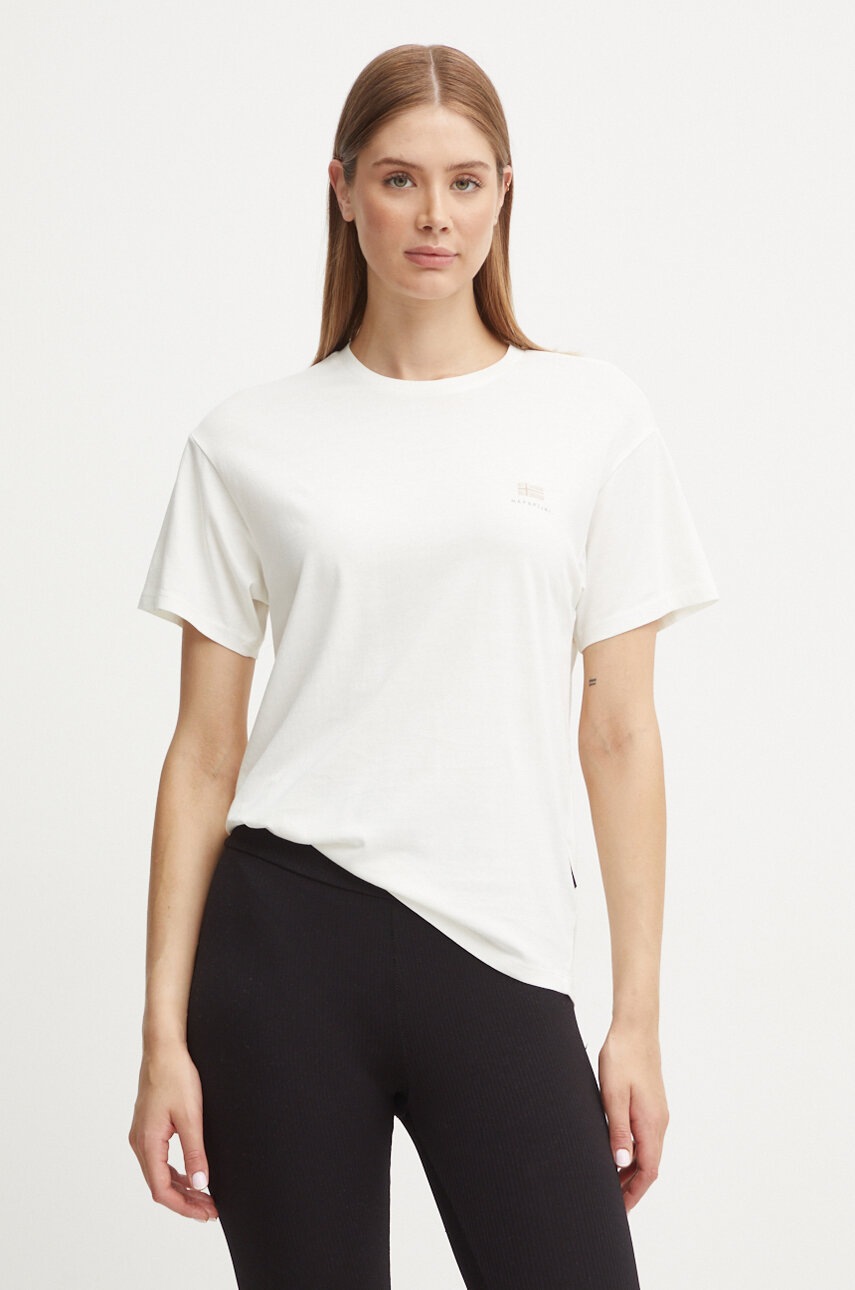 Βαμβακερό μπλουζάκι Napapijri S-Nina γυναικείο, χρώμα: άσπρο, NP0A4H872061 φωτογραφία