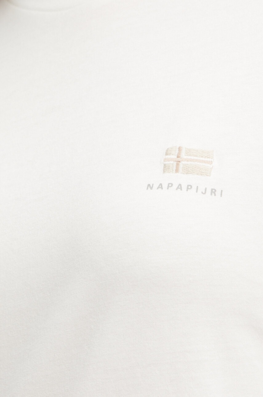Βαμβακερό μπλουζάκι Napapijri S-Nina γυναικείο, χρώμα: άσπρο, NP0A4H872061 φωτογραφία