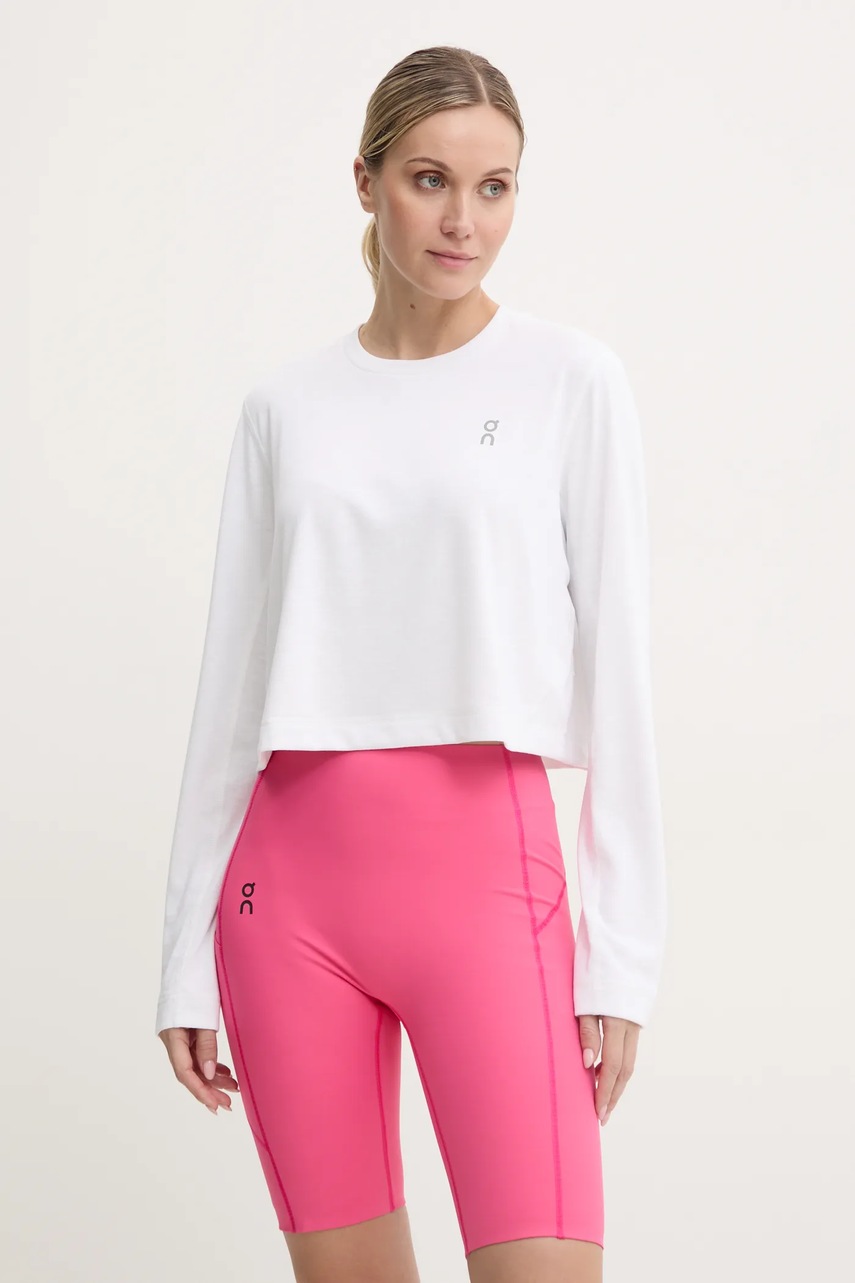 ON running mânecă lungă de antrenament Active culoarea alb, 1WE30540069