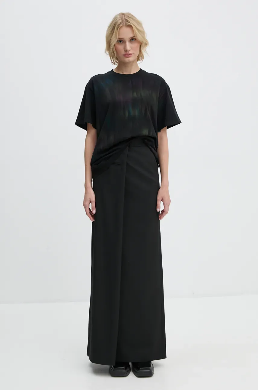 Хлопковая футболка MM6 Maison Margiela женская цвет чёрный S62GD0193.S23962 Хлопковая футболка MM6 Maison Margiela женская цвет чёрный S62GD0193.S23962