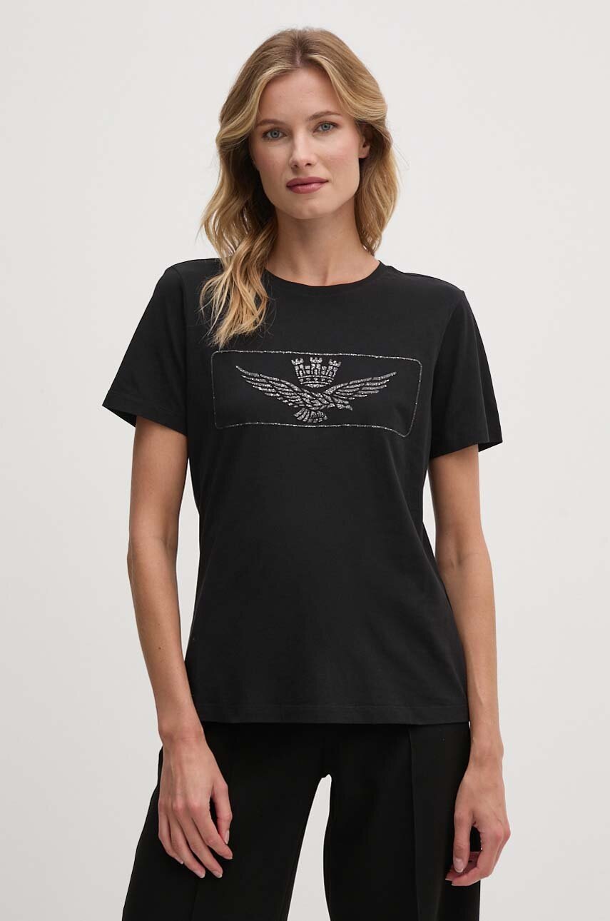 

Тениска Aeronautica Militare в черно TS2298DJ359, Черен