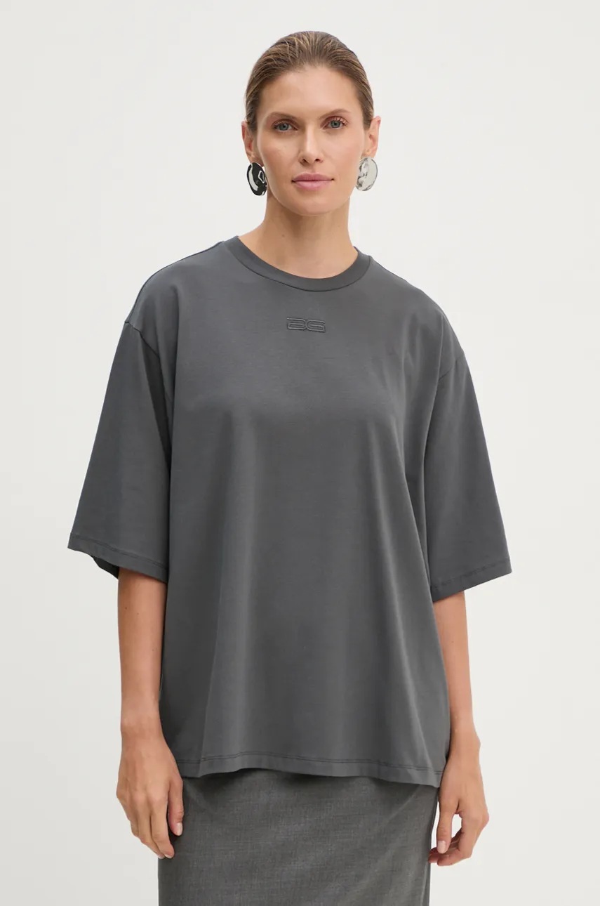 Gestuz tricou femei, culoarea gri, 10909437