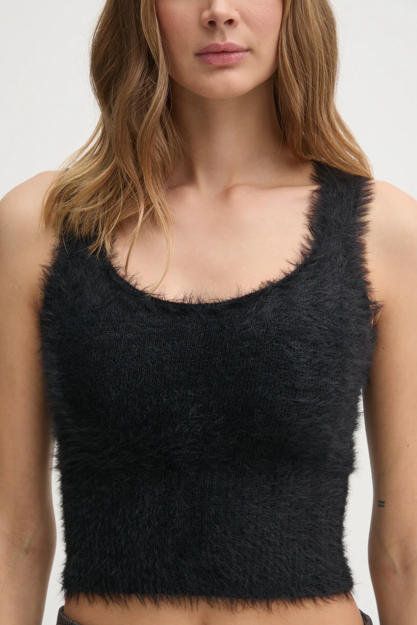 Γιλέκο Sisley χρώμα: μαύρο, 19VBMH00E φωτογραφία