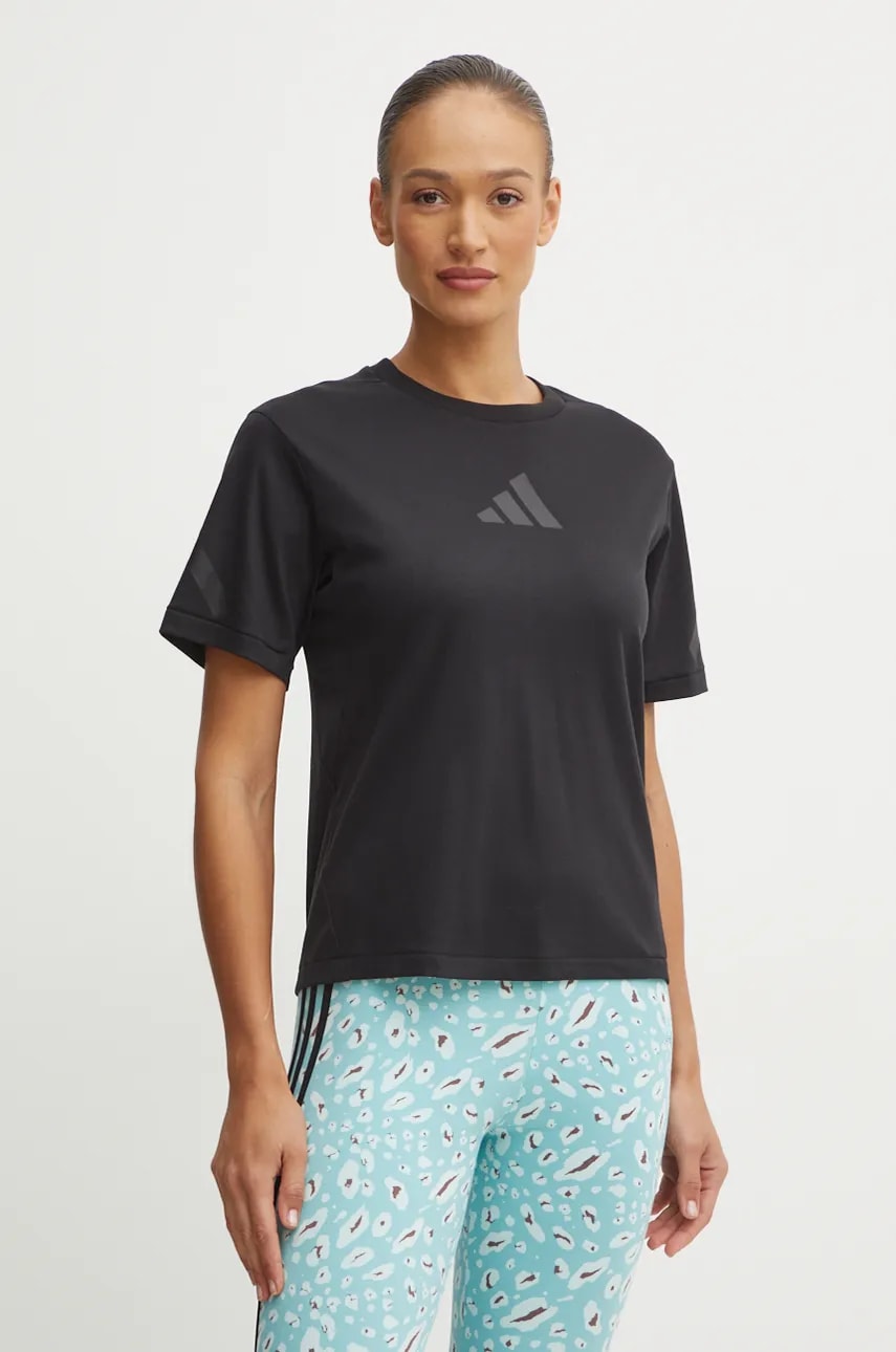 adidas tricou din bumbac ZNE femei, culoarea negru, JE7846