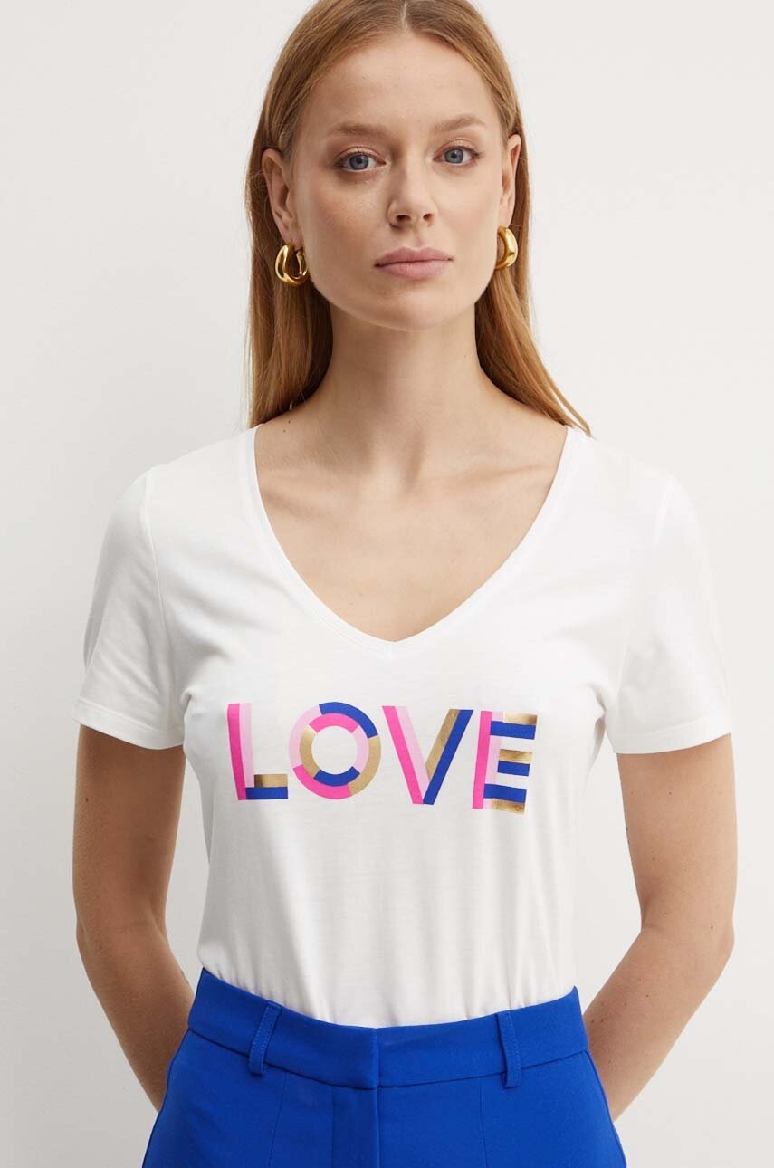 Μπλουζάκι Morgan DLUCY χρώμα: άσπρο, DLUCY φωτογραφία