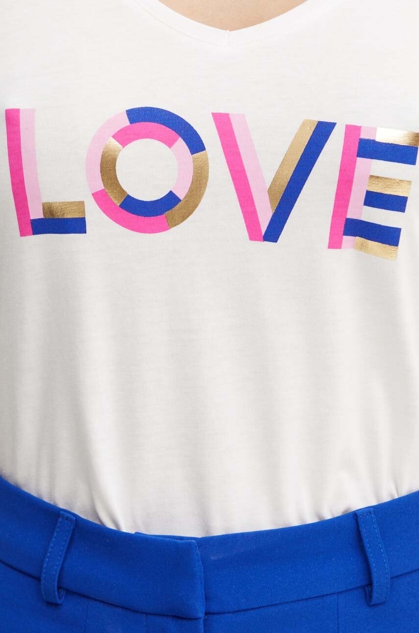 Μπλουζάκι Morgan DLUCY χρώμα: άσπρο, DLUCY φωτογραφία