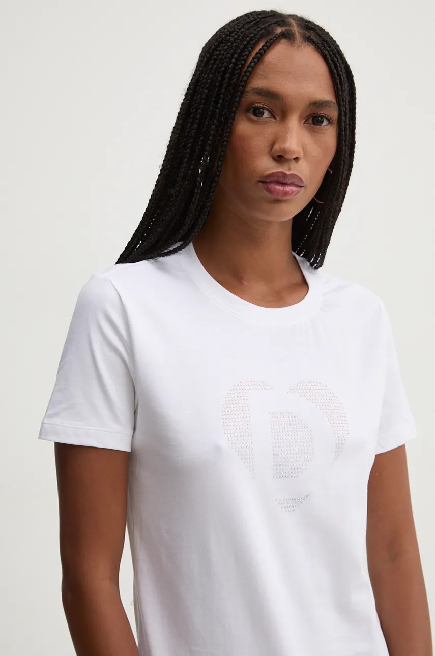 

Тениска Desigual DAISY в бяло 24WWTK01, Бял