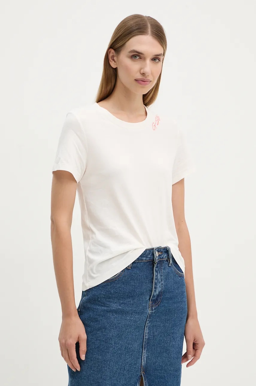 G-Star tricou din bumbac femei, culoarea bej, D25053-A870