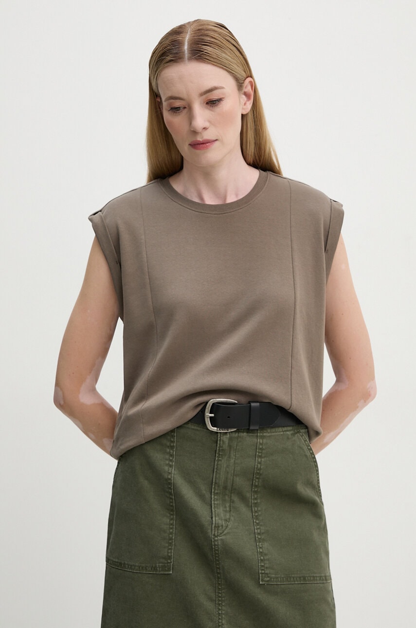 G-Star tricou din bumbac femei, culoarea maro, D25032-C812