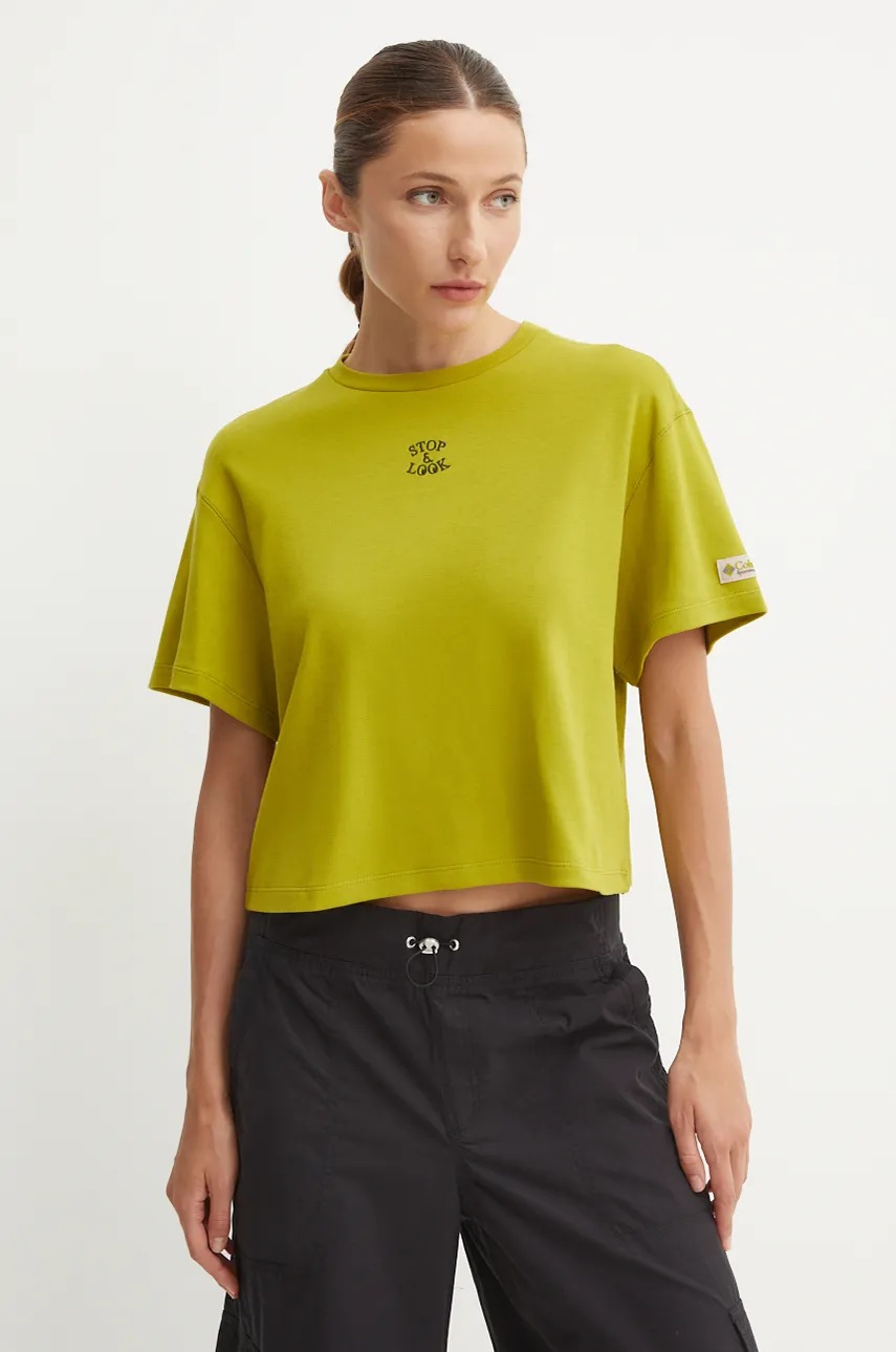 Columbia tricou Wallowa femei, culoarea verde, 2090941