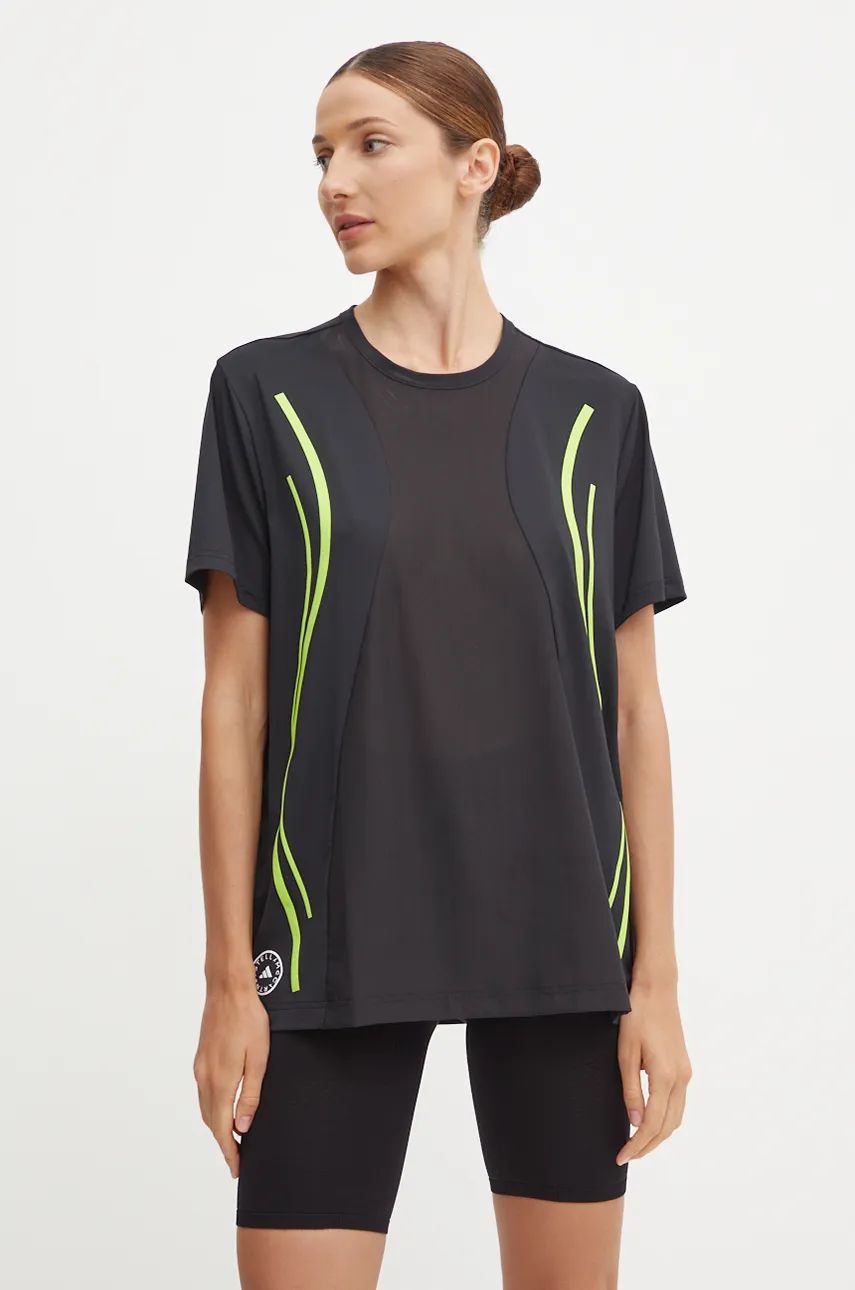 adidas by Stella McCartney tricou TruePace femei, culoarea negru, IZ0169