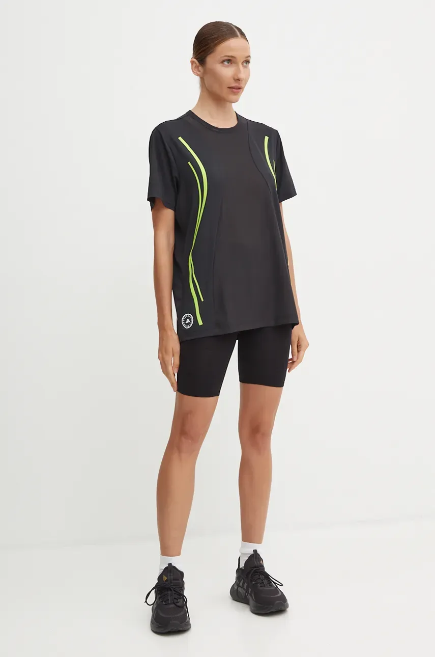 Majica Kratkih Rukava Adidas By Stella McCartney TruePace Za žene, Boja: Crna, IZ0169