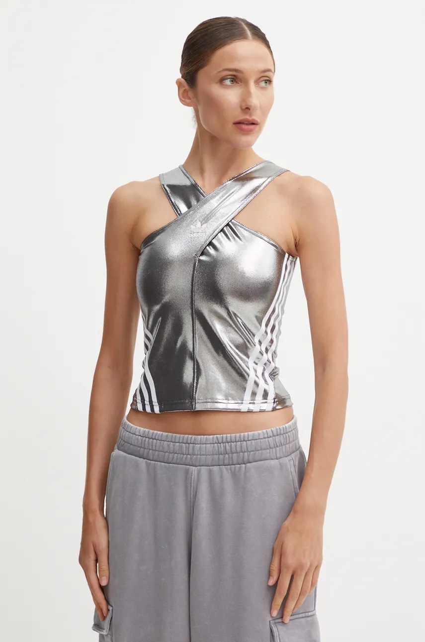Топ adidas Originals жіночий колір срібний JM9261 
