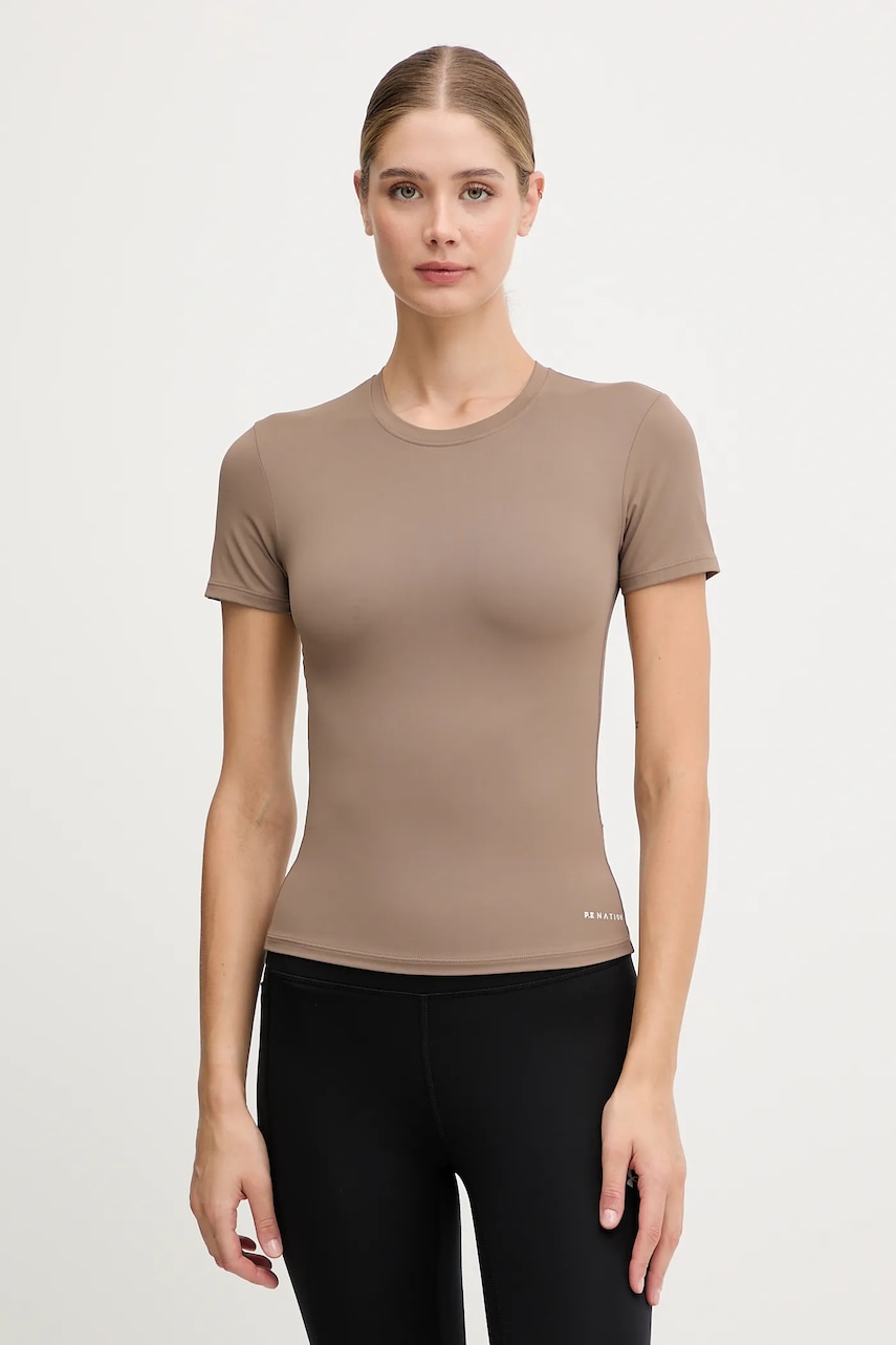 P.E Nation tricou Foundation culoarea bej, 243T257