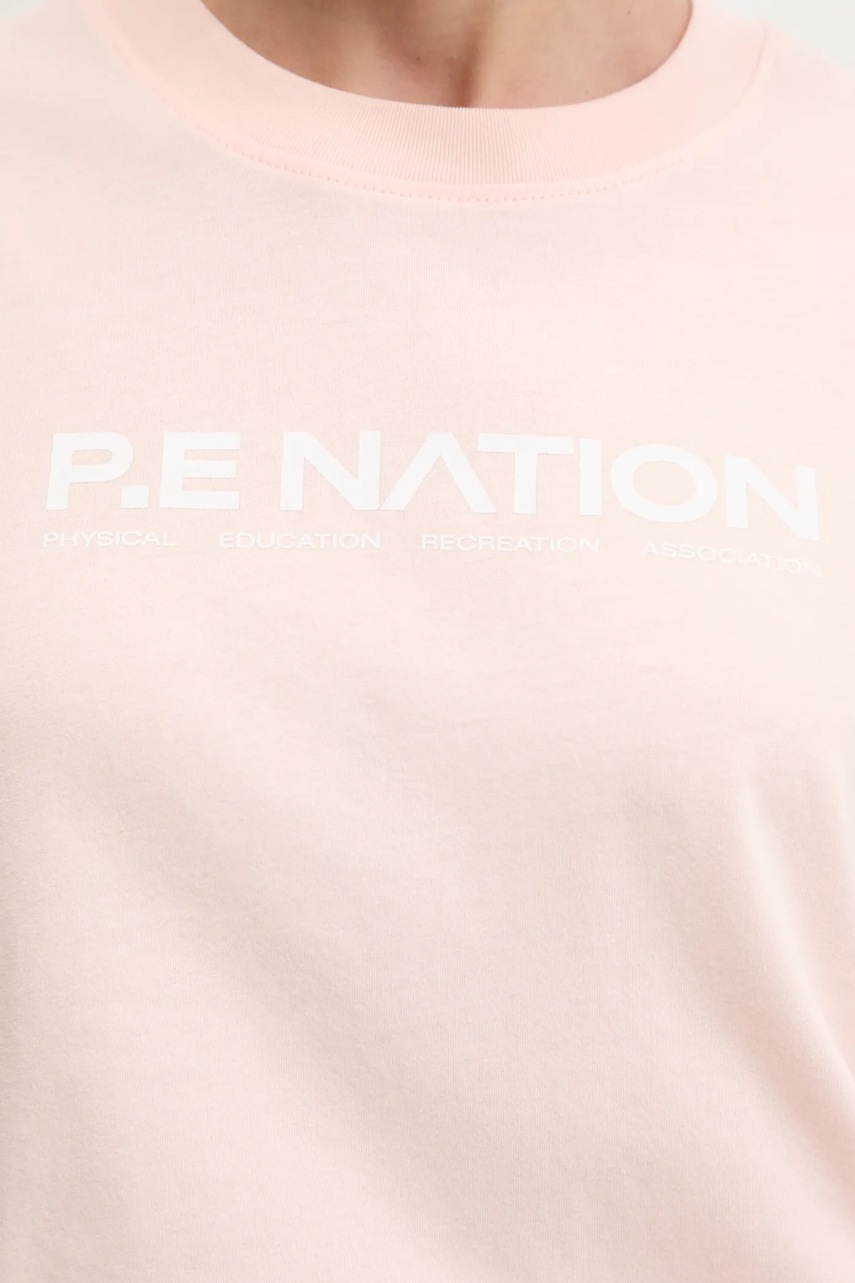 Βαμβακερό μπλουζάκι P.E Nation Aero SS Tee γυναικείο, χρώμα: ροζ, 243T329 φωτογραφία