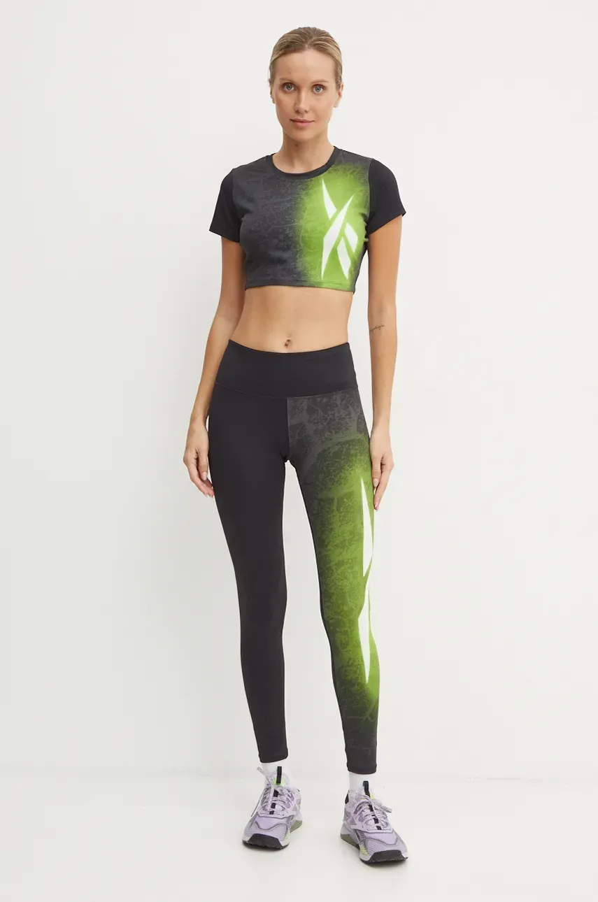 Футболка для тренинга Reebok LUX Collection цвет чёрный 100205571 Футболка для тренинга Reebok LUX Collection цвет чёрный 100205571