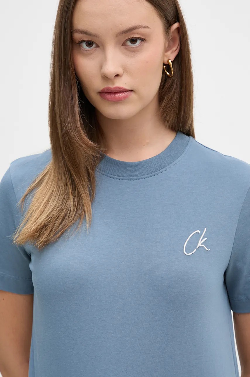 

Памучна тениска Calvin Klein Jeans в синьо J20J224439, Син