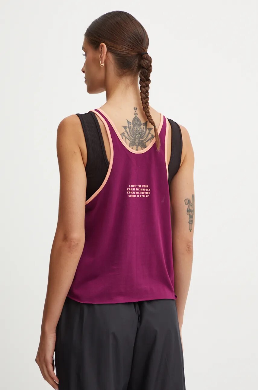 Under Armour top Project Rock női, lila, 1386439 termék 2. képe