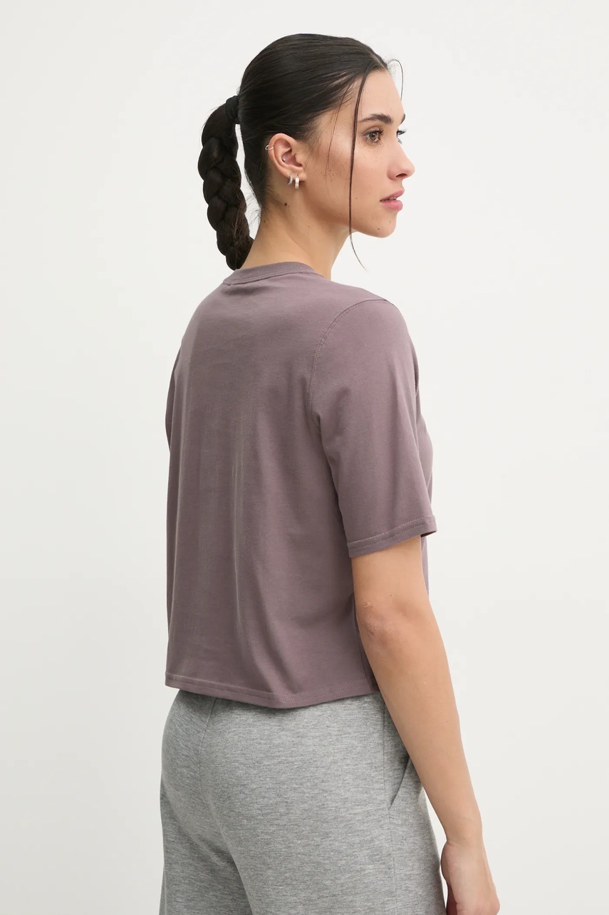 Βαμβακερό μπλουζάκι Calvin Klein Performance γυναικείο, χρώμα: μοβ, 00GWF4K113 φωτογραφία