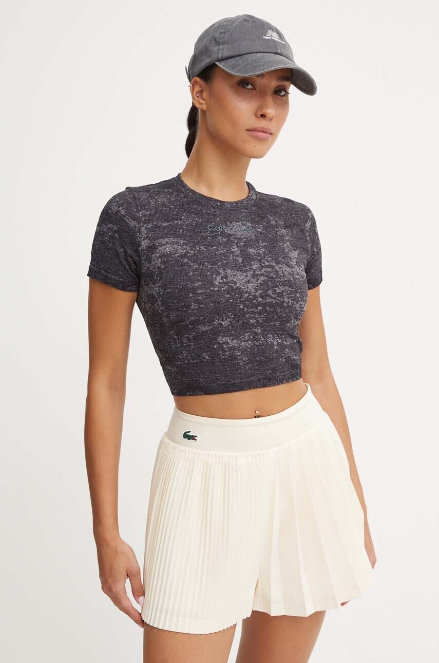 Levně Tréninkové tričko Calvin Klein Performance šedá barva, 00GWF4K102