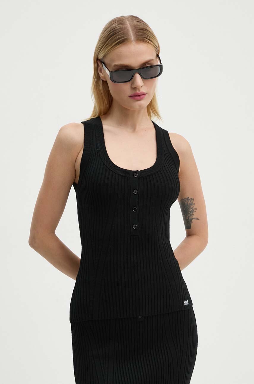 Moschino Jeans vesta culoarea negru, J0881 8702