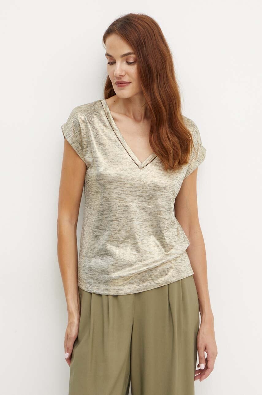Morgan tricou DAYA1 femei, culoarea auriu, DAYA1