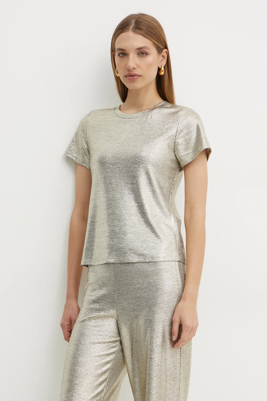 Morgan tricou DGOLD femei, culoarea auriu, DGOLD