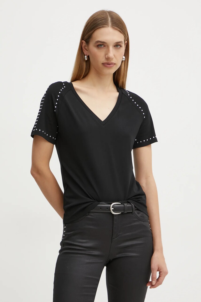 Morgan tricou DIMO femei, culoarea negru, DIMO