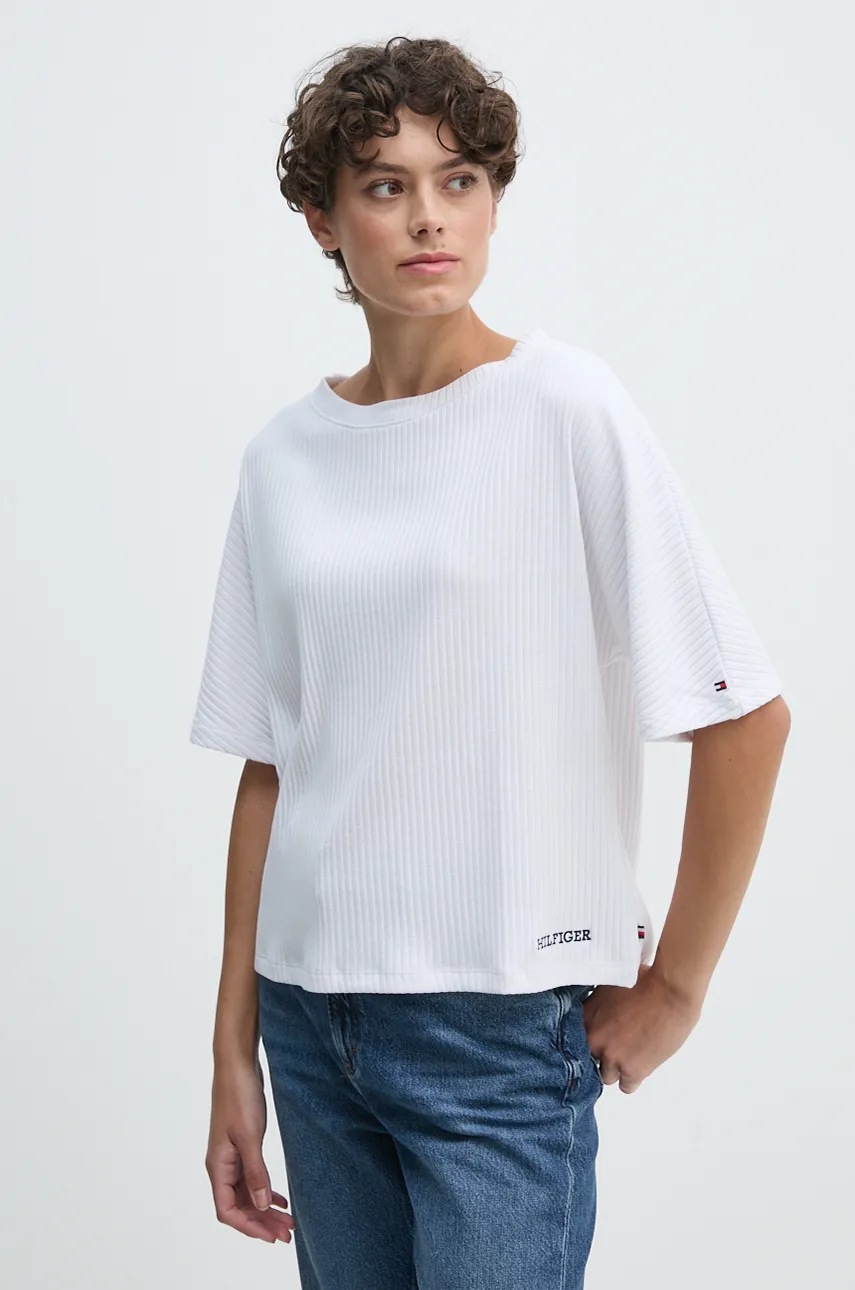 

Тениска Tommy Hilfiger в бяло UW0UW05572, Бял