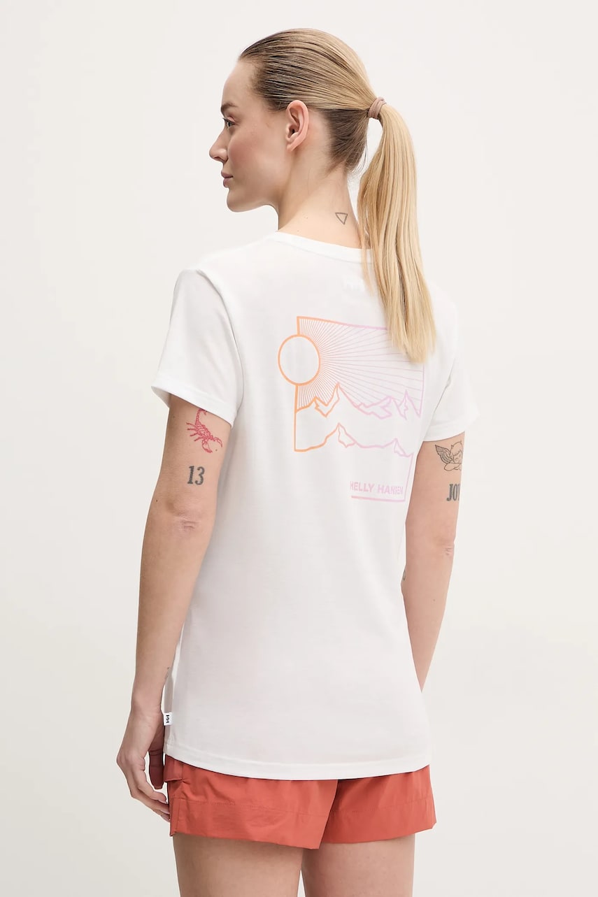 Helly Hansen tricou SKOG femei, culoarea alb, 63083
