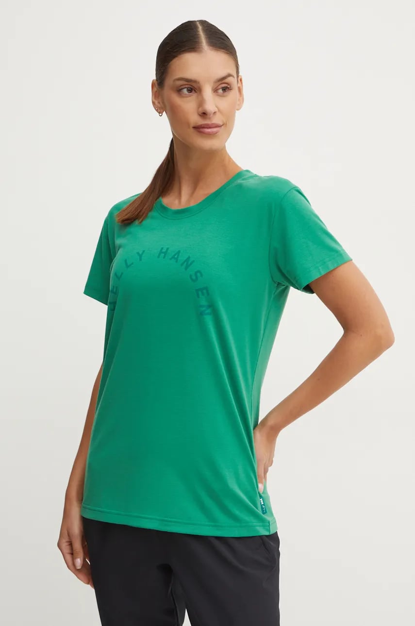 Helly Hansen tricou SKOG femei, culoarea verde, 63083