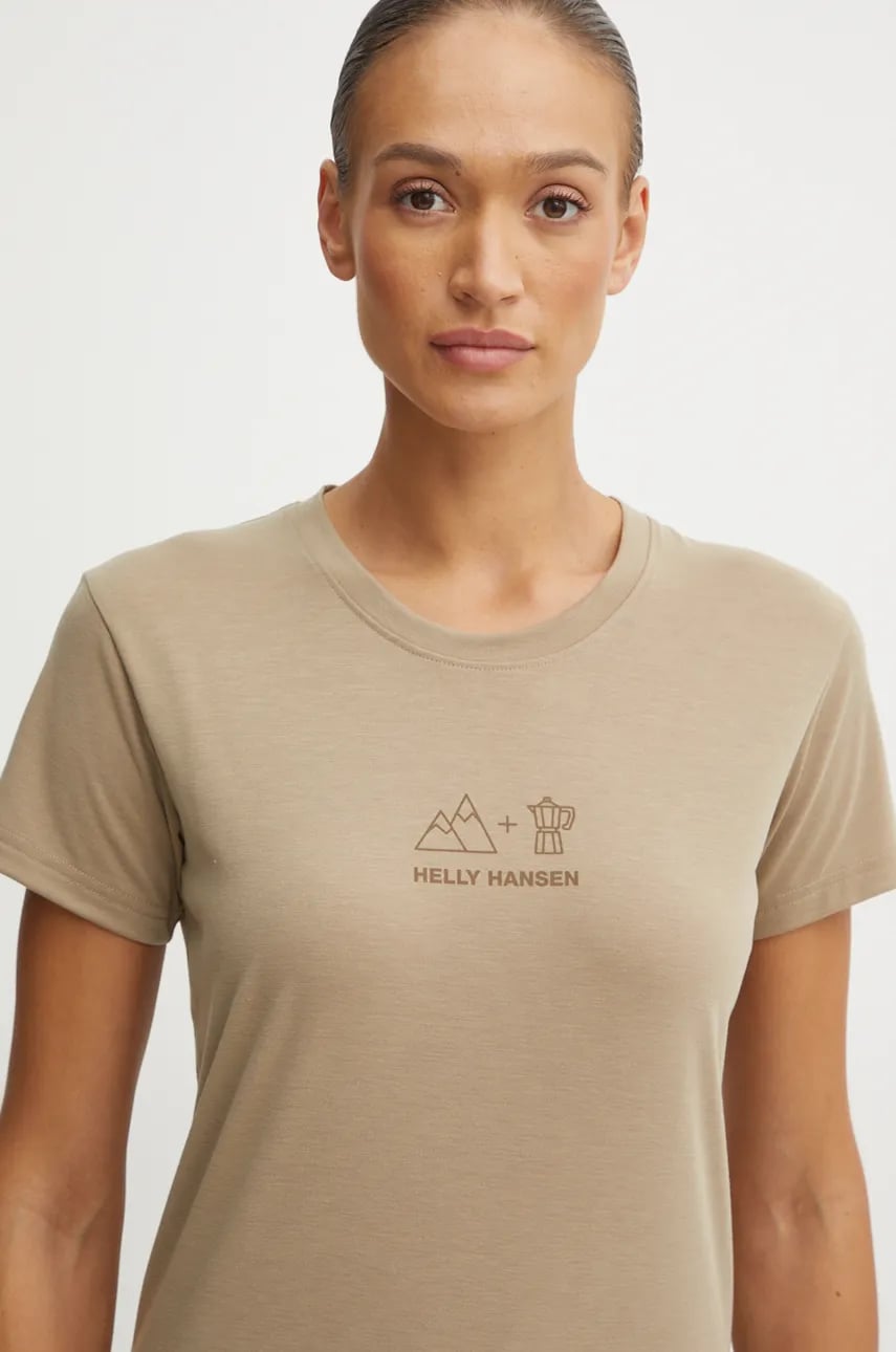 Helly Hansen tricou SKOG femei, culoarea verde, 63083
