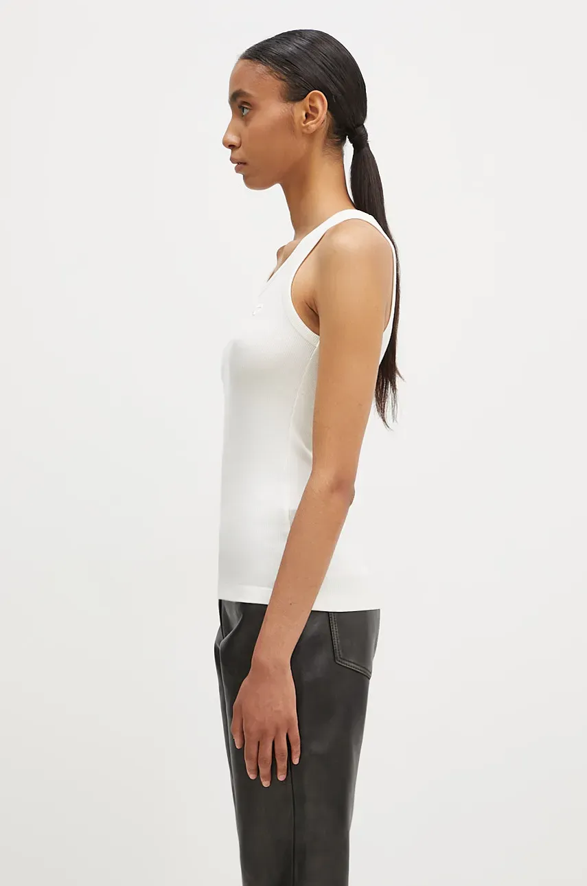 Топ Coperni Rib Logo Tank Top женский цвет бежевый COPJS12F5006 Топ Coperni Rib Logo Tank Top женский цвет бежевый COPJS12F5006