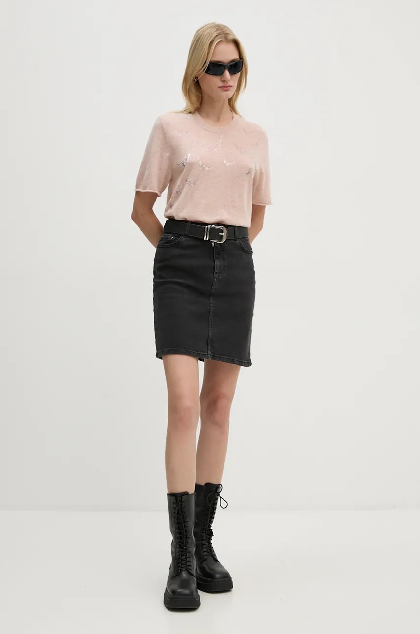 Кашемировый свитер ZADIG&VOLTAIRE цвет розовый лёгкий KWSW01674 Кашемировый свитер ZADIG&VOLTAIRE цвет розовый лёгкий KWSW01674