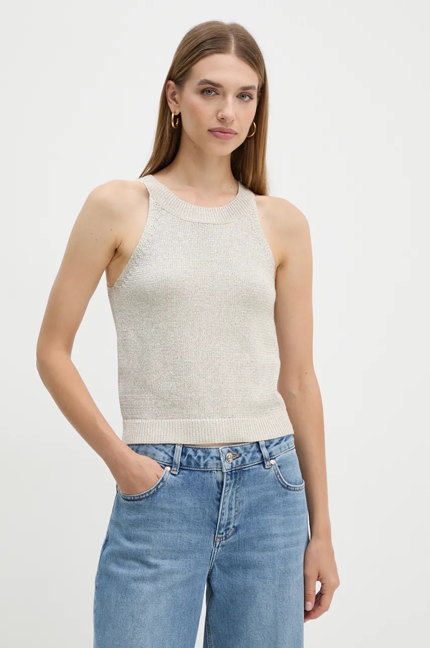 OUI top femei, culoarea auriu, 89180 OUI top femei, culoarea auriu, 89180
