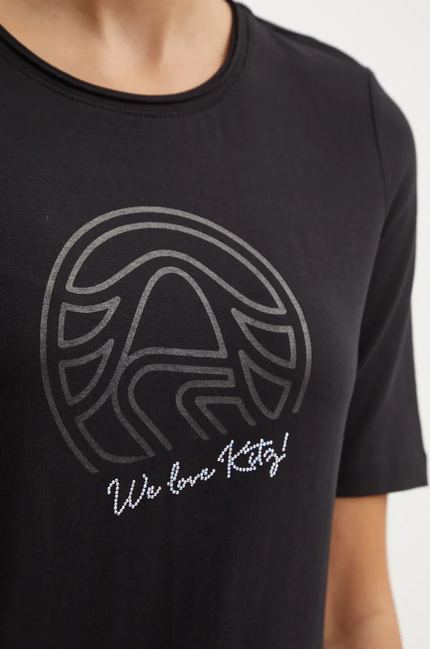 Μπλουζάκι Sportalm χρώμα: μαύρο, 1812524705 φωτογραφία