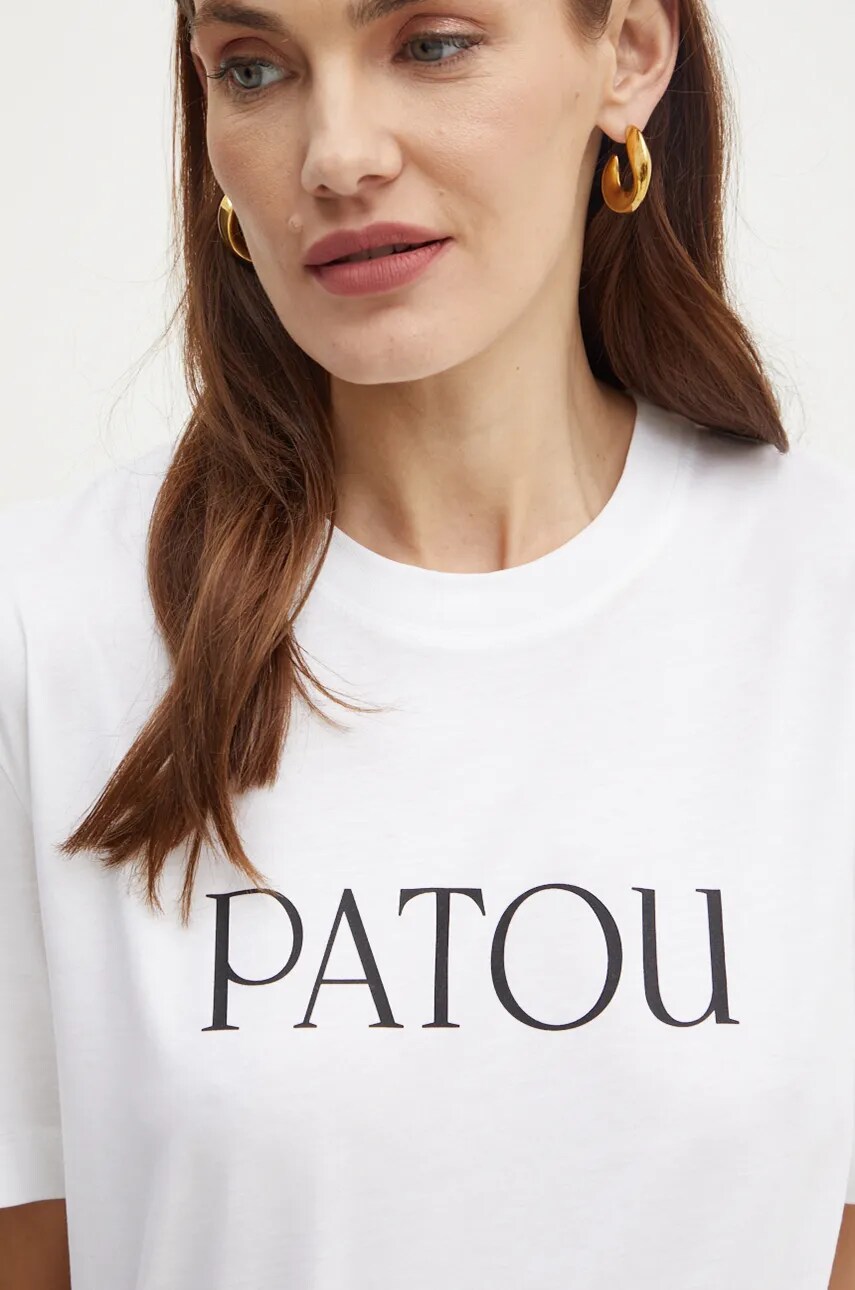 Patou tricou din bumbac femei, culoarea alb, JE0299999